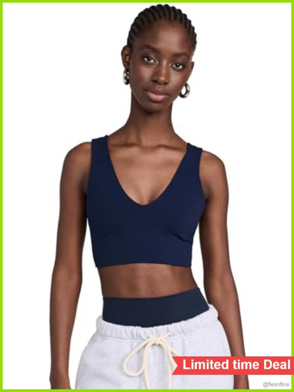 Free People Never Better Crop Cami Active Tank Top Racerback Relaxed Fit